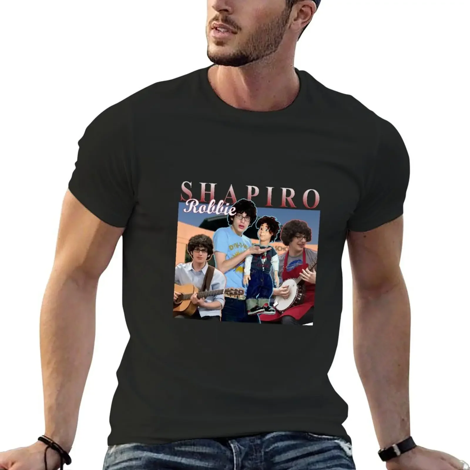 Футболка Robbie Shapiro в стиле ретро футболка с короткими рукавами большого размера