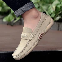 suede men loafers luxury brand italian designer men casual shoes comfortable slip on moccasins men genuine leather driving shoes