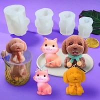 teddy dog ice silicone mold diy cute pet ice mold