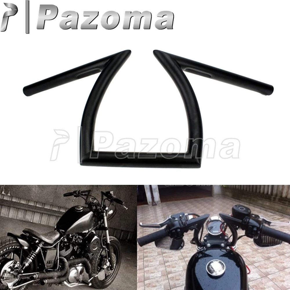 

Motorcycle Black 25mm 1" Z Bar Drag Bars Pullback Handlebar for Harley Sportster Dyna Softail Cafe Racer Chopper Bobber Custom