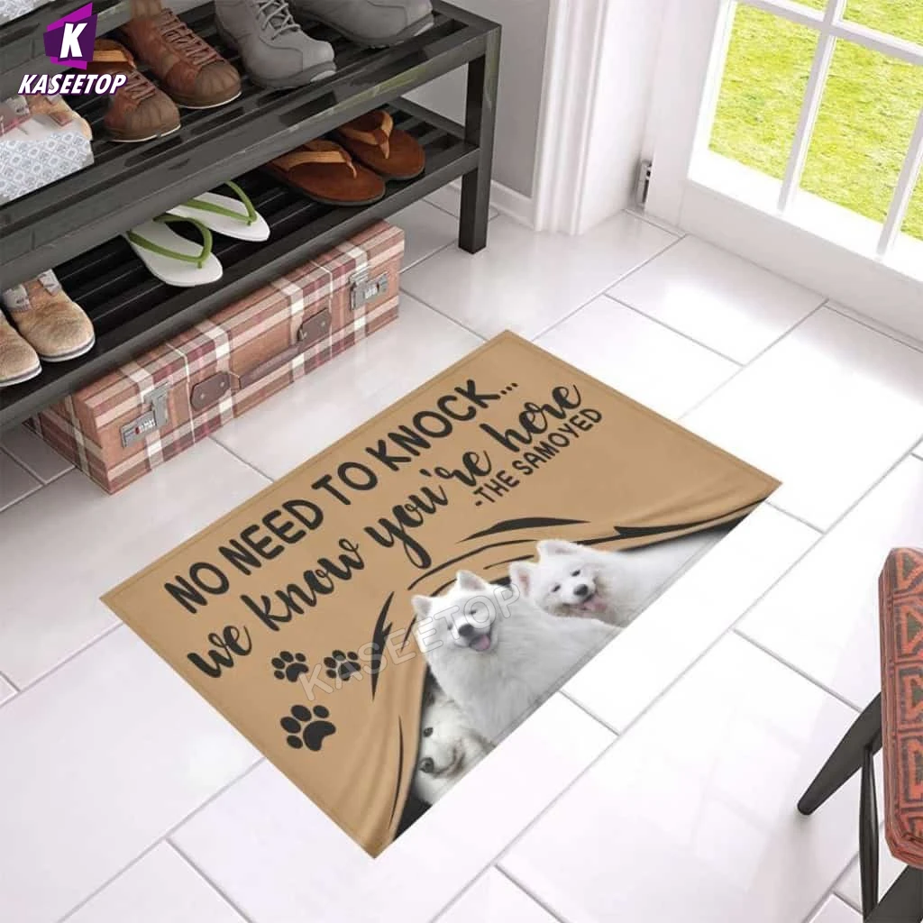

Коврик для собаки Samoyed, фланелевый напольный декоративный домашний ковер 3D с принтом для гостиной, спальни, крыльца