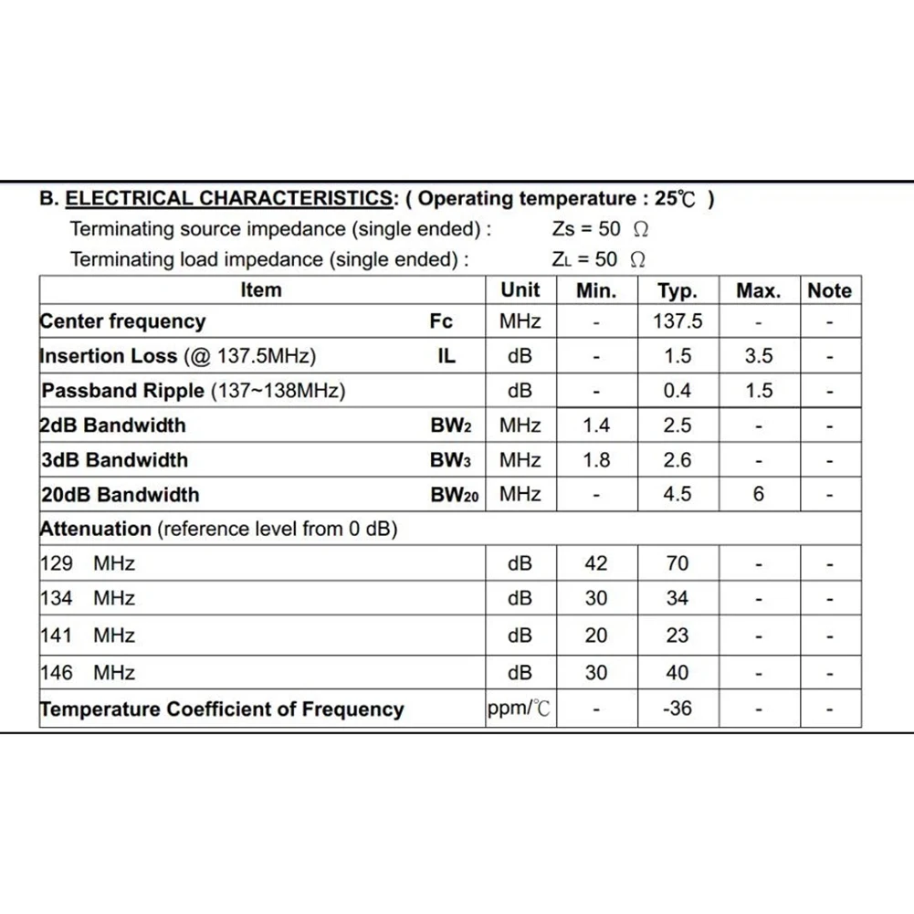 Усилитель сигнала полосных частот 137 МГц пила BPF 4 5-5 В