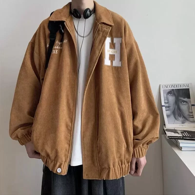 

NEW 2023 embroidered jacket men's spring autumn sports varsity jacket Korean trend Hong Kong style Japan Harajuku hip hop ja