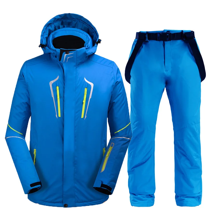 New -30 Degrees Winter Warm Men's Snow Suit Sets Snowboard Wear Waterproof Windproof Outdoor Skiing Jacket and Pants for Male