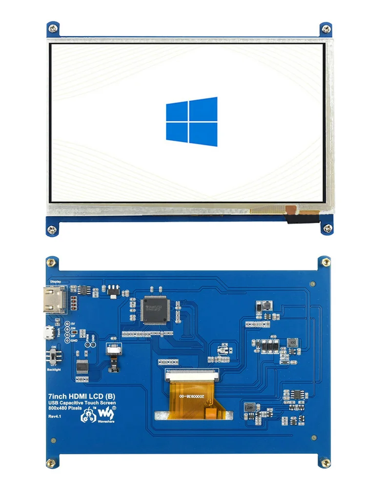 Емкостный сенсорный дисплей 800 × 480 для Raspberry Pi /Mini PC /Second Monitor 7-дюймовый HDMI LCD B