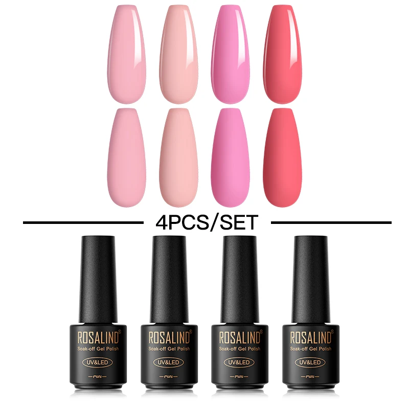 Набор гель-лаков для ногтей ROSALIND 2/4/6/8/10 ComboSemi постоянный Гибридный лак
