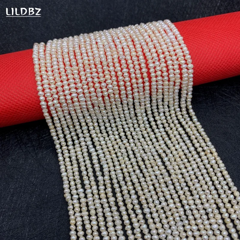 

Natural Freshwater Small Pearl Loose Beads DIY Bracelets Necklace Earrings Jewelry 2-3mm Nearly Round Oyster Pearl Beaded Charms