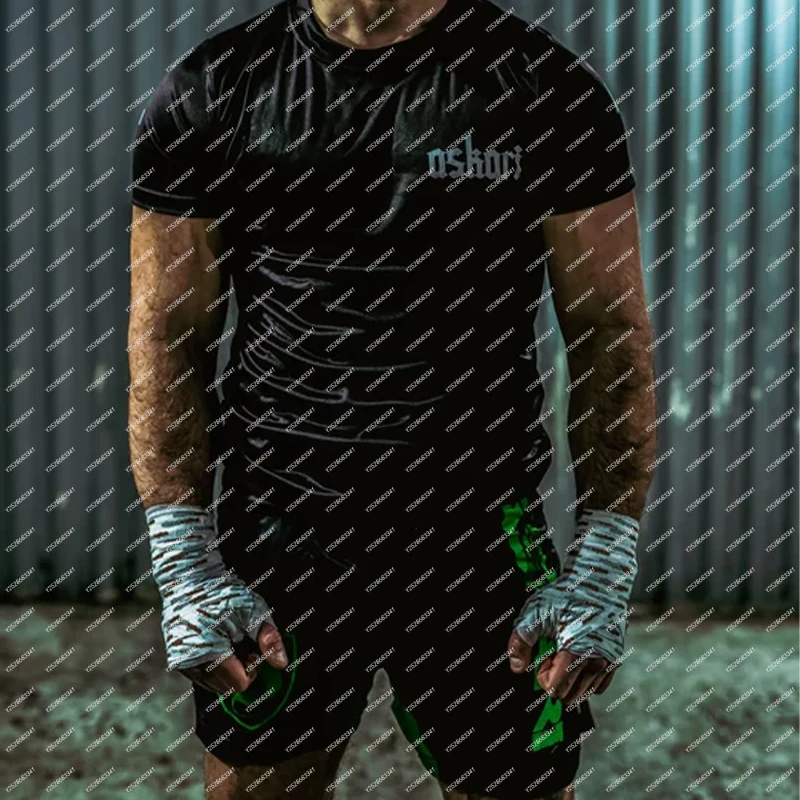 Новая футболка ASKARI FIGHTER Street King Fighting Top KOTS Underground Boxing Champion Training Sports Speed Dry Boxing Suit рубашка (art.: 3920cd4ae4d67) - 3920cd4ae4d67