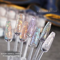 hndo 15 colors bottle colorful sequins dipping acrylic powder nail art design glitter for professional manicure pigment dust