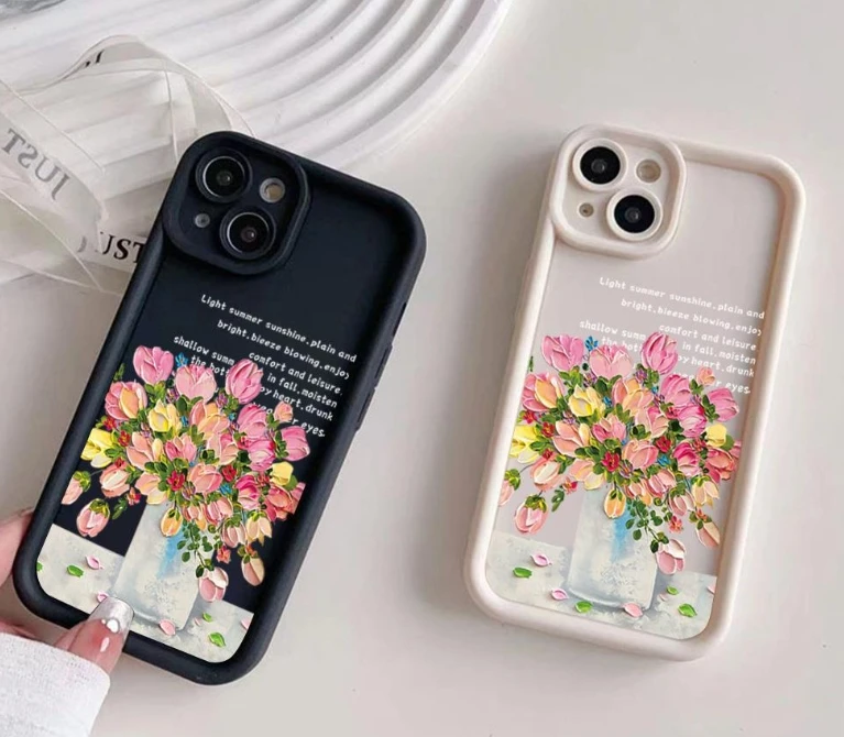 Новый кожаный чехол INS Soft Luxtury Flowers 3D для iPhone 16 Pro 15 14 13 12 11 Max Plus милый симиконовый
