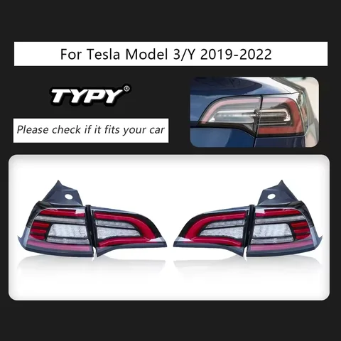 Автомобильные фары TYPY для Tesla Model 3/Y 2019-2022, задний фонарь, проектор, задний фонарь, дневной свет, освещение, автомобильные аксессуары