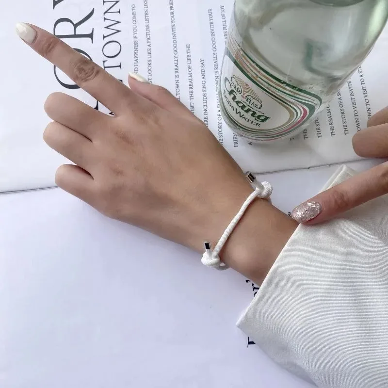 Браслет Миланская веревка для мужчин и женщин регулируемый однотонный