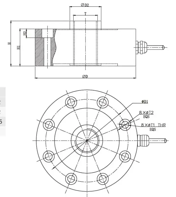 Фотодинамический Преобразователь силы сжатия спиц колеса 50 кг 200 500 1t 5t 10t 20t 30t