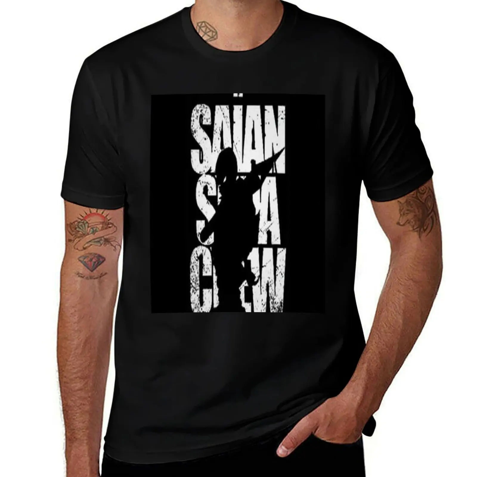 Футболка Saian Supa Crew блузка мешковатые рубашки таможенный дизайн комплект мужских