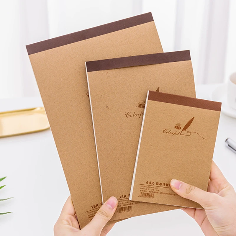 

1Pcs Scratch Paper Kraft Draft A5/A6 Sketchbooks Graffiti Notepad Drawing Books School Supplies Cute Stationery Art Supplies