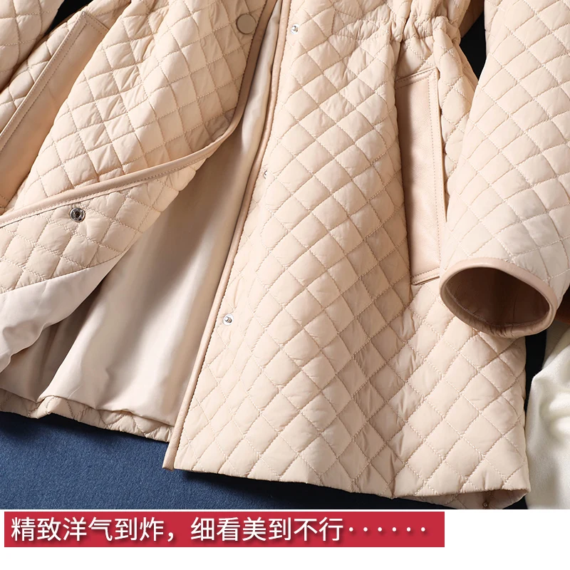 Luxury High Quality Slim Women Jackets Winter Coat Jacket Patchwork Sheepskin Thin Coats  Casacos Femininos Inverno 2022