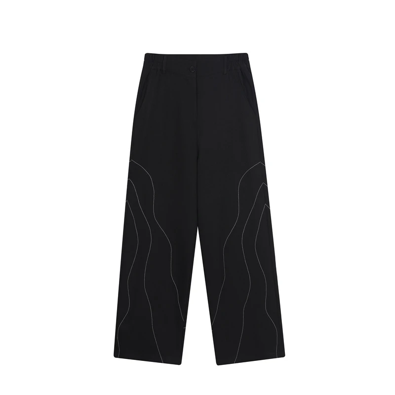 LUZHEN модные элегантные прямые костюмные брюки мужские 2024 новая модная линия в