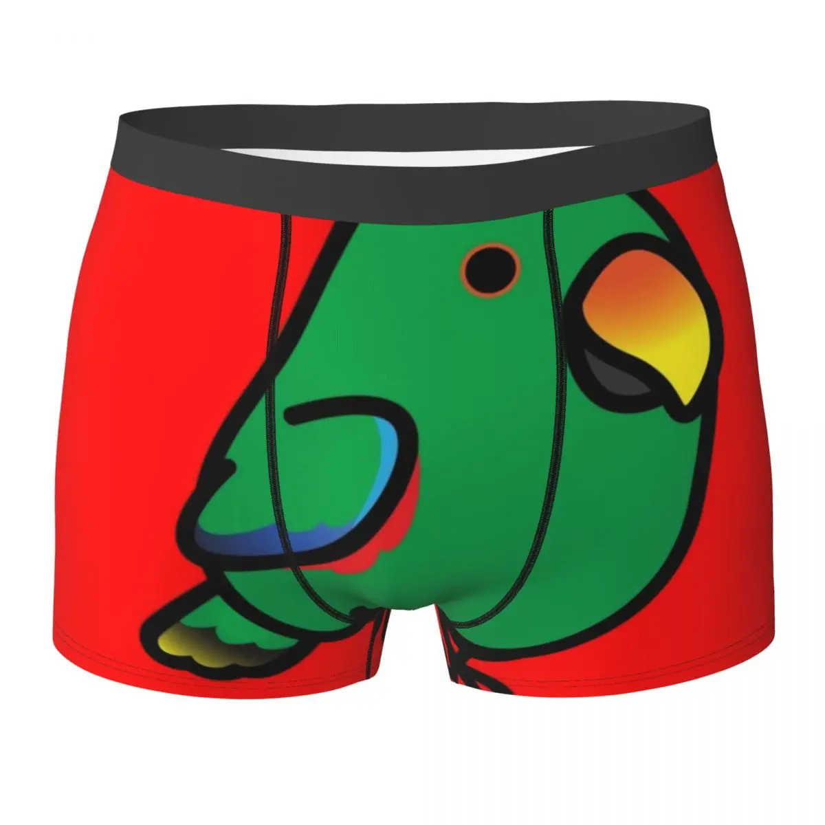 

Parrot Underwear Chubby Male Eclectus Parrot Pouch High Quality Boxershorts Print Shorts Briefs Plain Males Underpants Plus Size