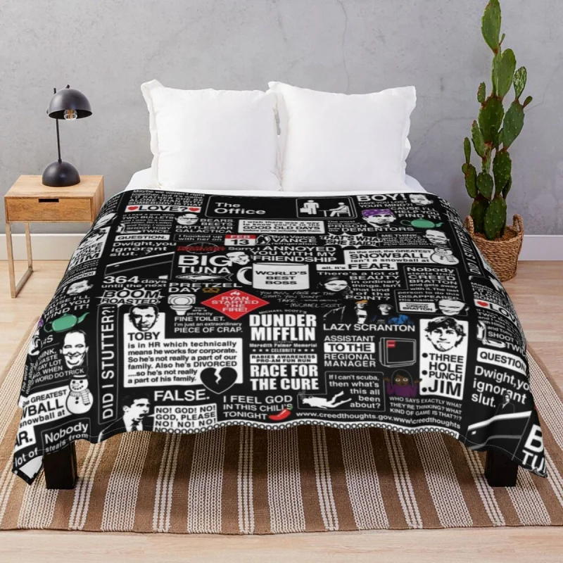 

Wise Words From The Office Blanket Fce Printed Multifuion Unisex Throw Thick blankets for Bedding Home Cou Travel Office