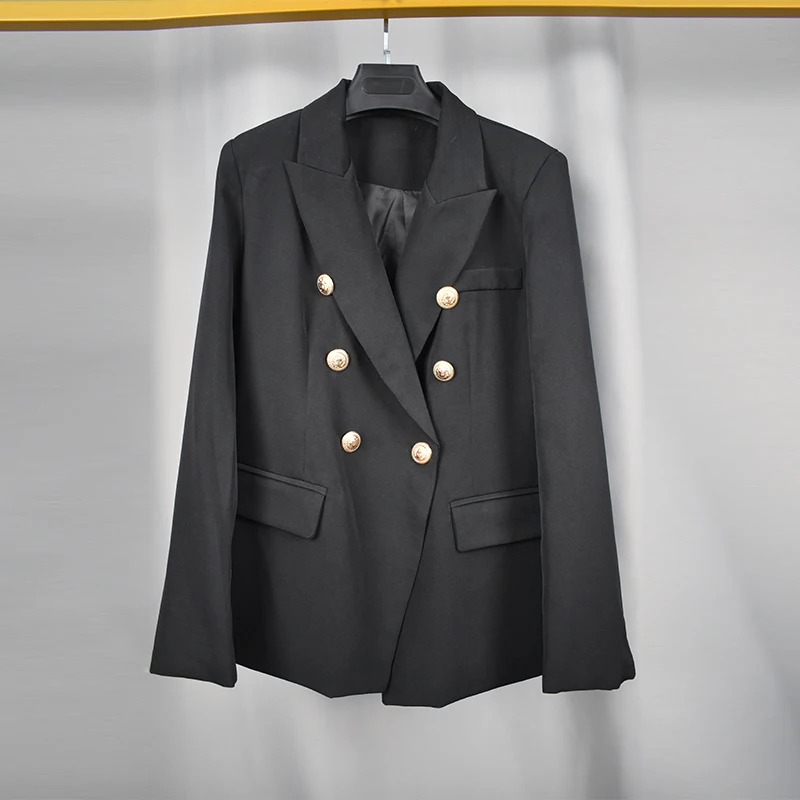 Женский однотонный костюм на пуговицах повседневный элегантный короткий пиджак