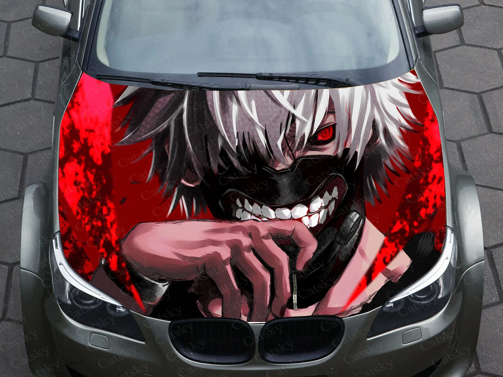 

anime Tokyo Ghoul Car Decal Graphics Vinyl decal Cover Pattern Packaging Decal custom design hood engine Decal Stickers