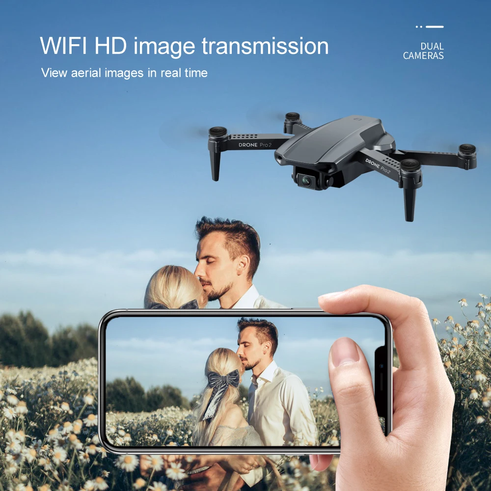 E99pro Drone 4k Professional High-Definition Aerial Photography Dual-Camera Quadcopter Air Pressure Fixed Height Remote Control enlarge