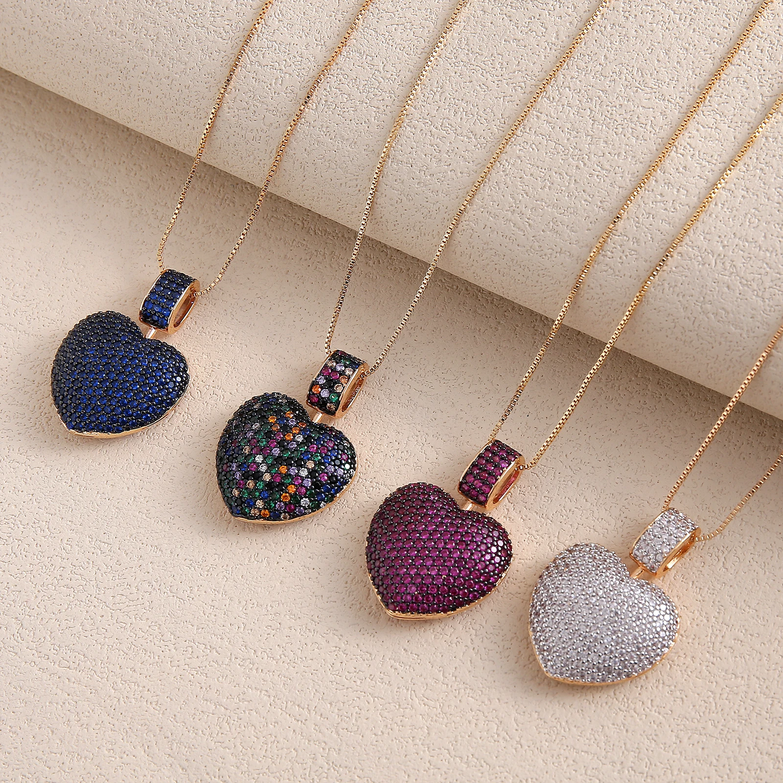 Женское Ожерелье-цепочка MHS.SUN с цирконом в форме сердца ювелирные изделия для