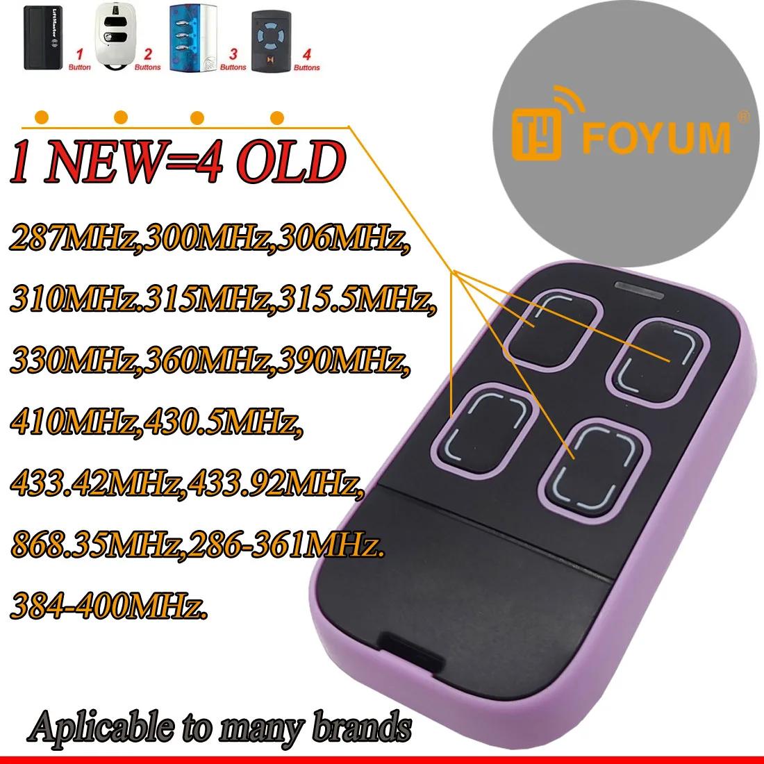 Пульт дистанционного управления STAGNOLI 433 92 МГц подвижный код и фиксированный