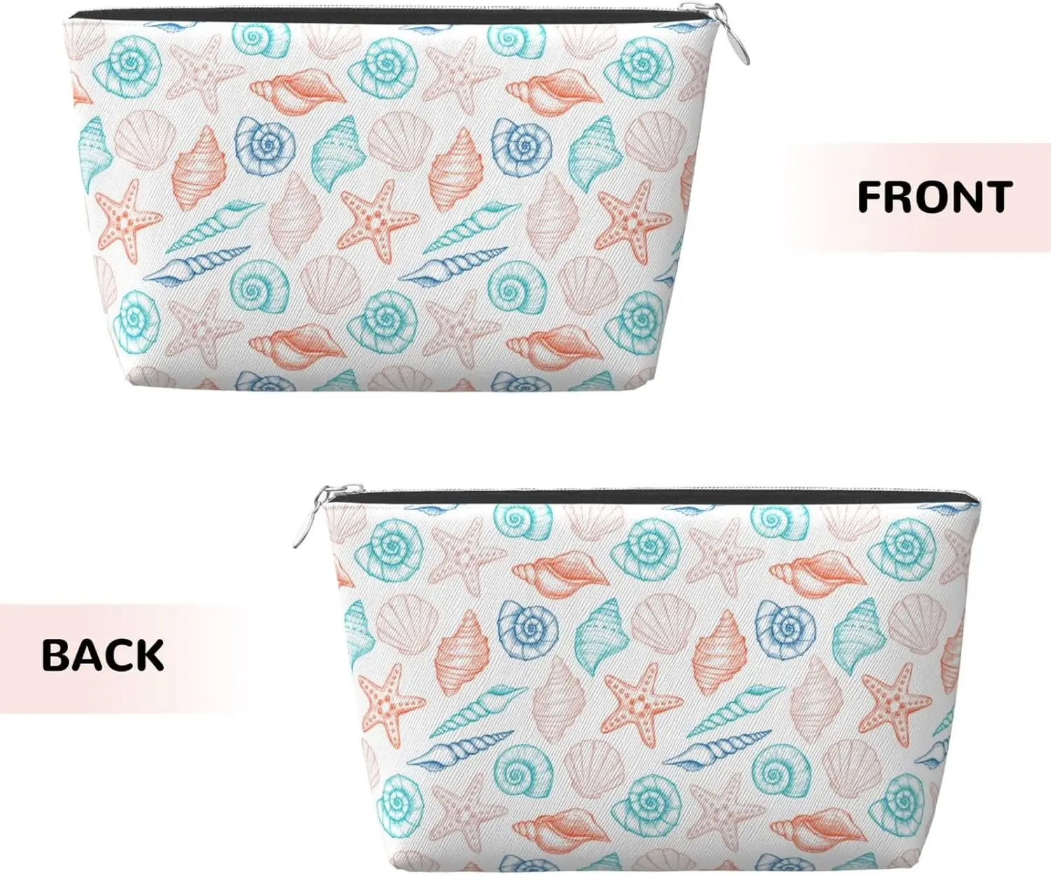 Красочные ракушки1 косметичка женский дорожный размер туалетные принадлежности