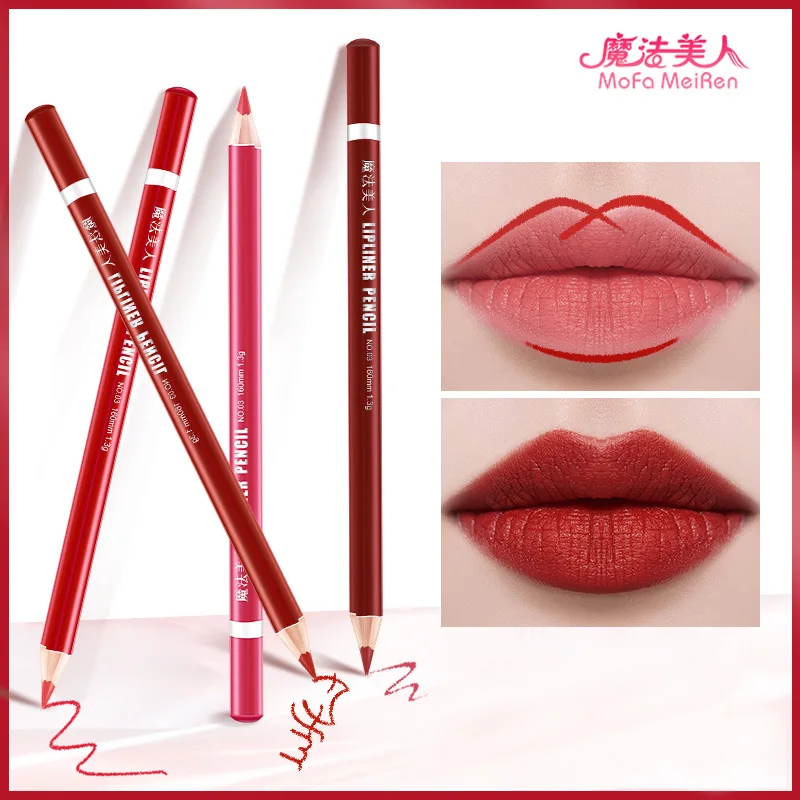 

4PCS Lipliner Pencil Set Multi-functional Smooth Natural Lip Liner Pen Lip Long Lasting Moisturizer Cosmetic Makeup