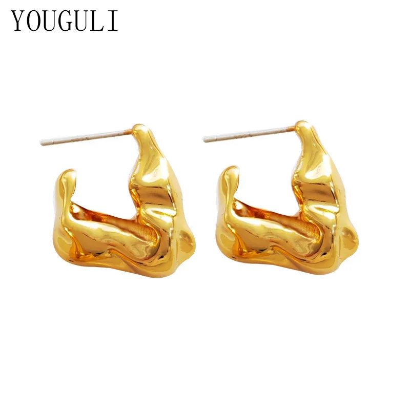 

925 Silver Needle Modern Jewelry Metal Earrings Popular Design Vintage Temperament Irregular Drop Earrings For Women Lady Gifts