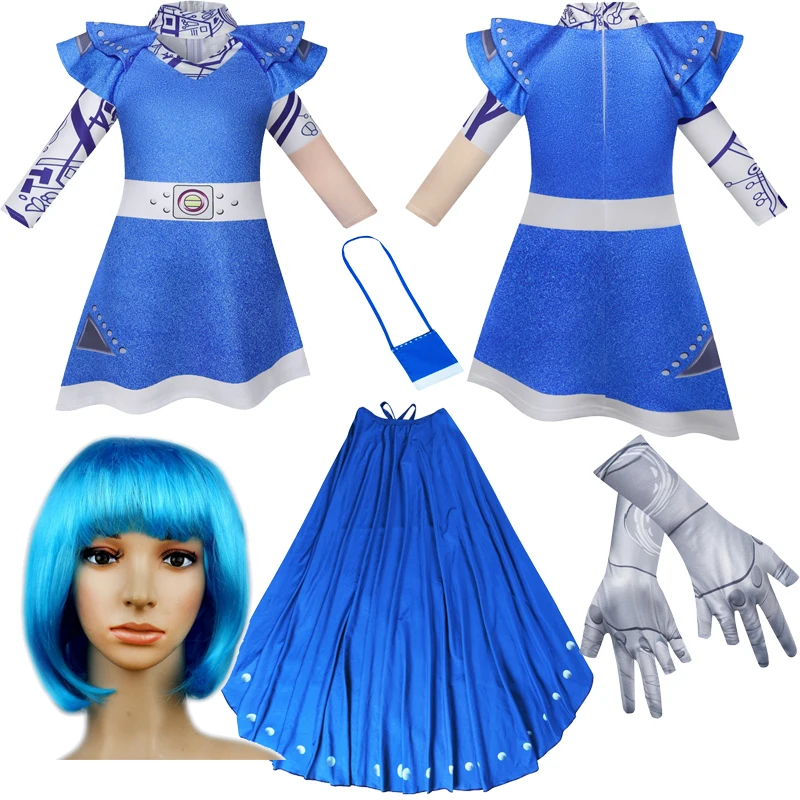 

Zombie 3 Addison Girls Carnival Halloween Princess Dresses 5 Set Kidscostume Cosplay Birthday Party With Bag And Gloves Clothes