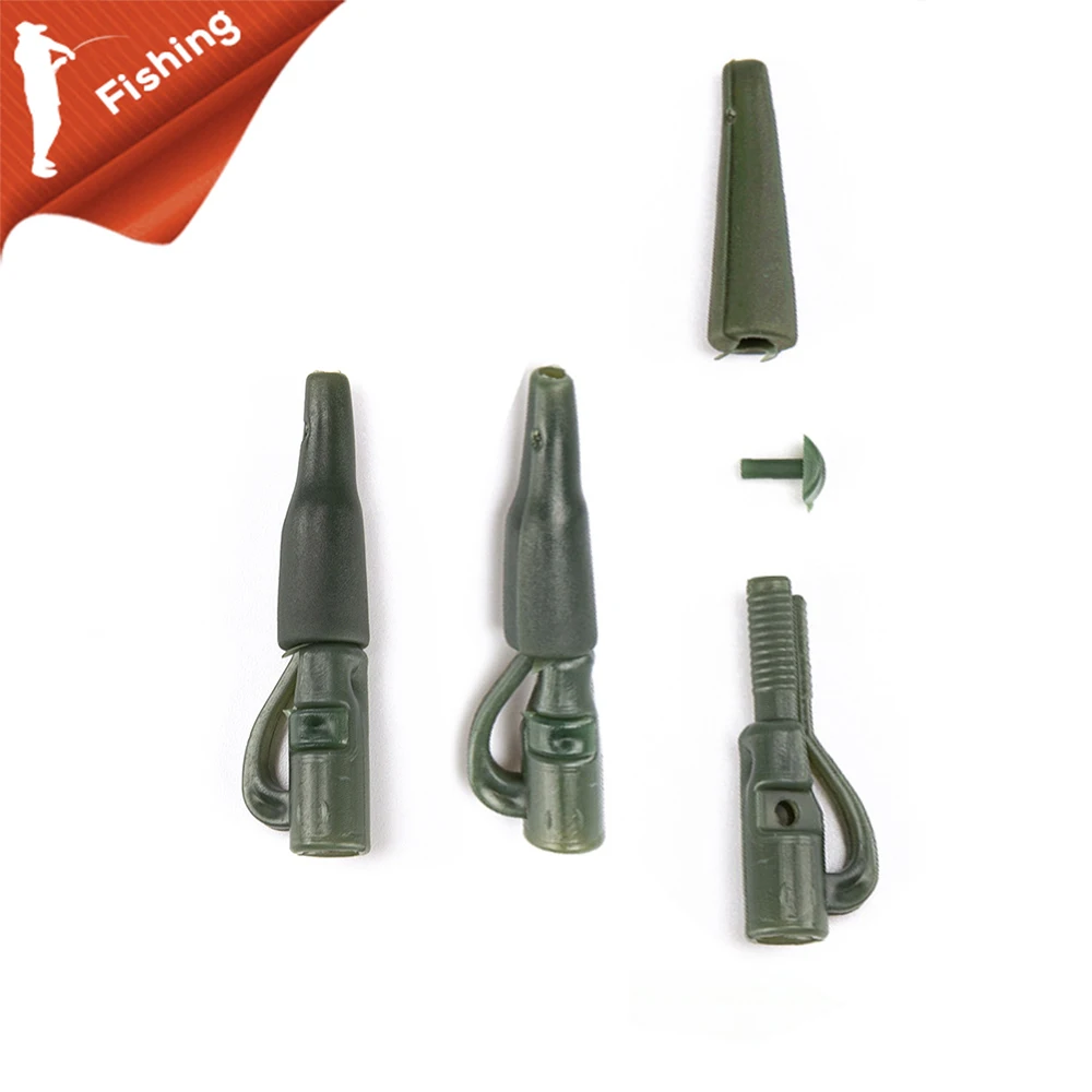 

50 комплектов рыболовных принадлежностей для ловли карпа, свинцовый зажим, быстросменный поворотный хвост, резиновые анти-спутывающиеся вт...