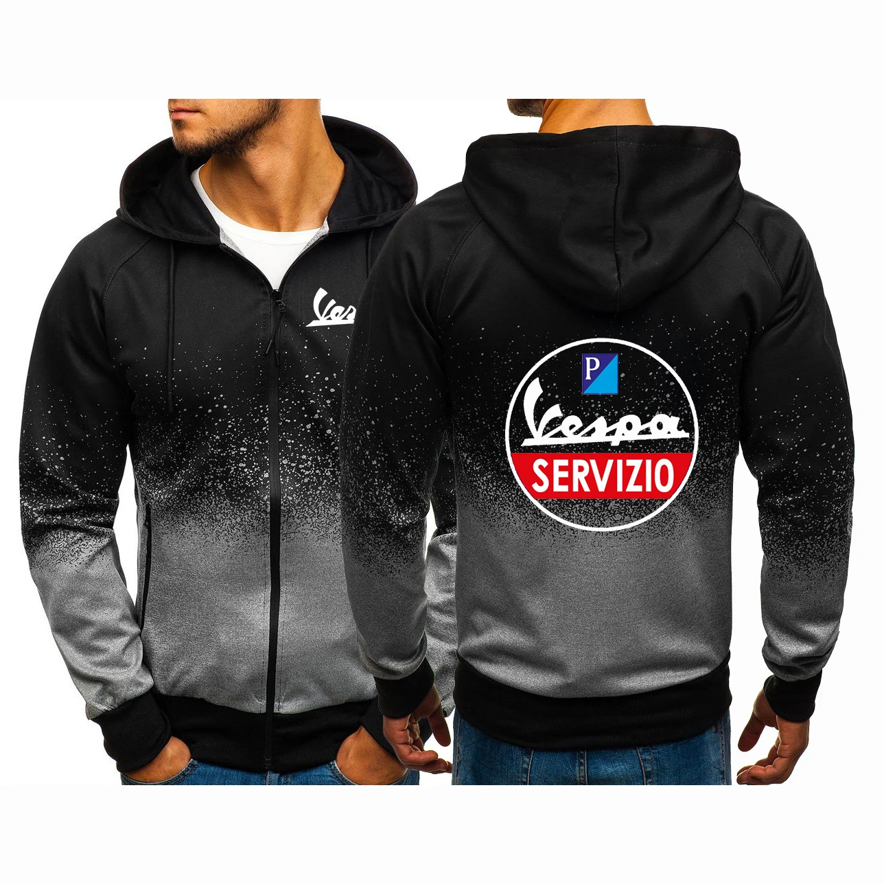 

Vespa Logo New 2022 Spring and Autumn Coats Printed Streetwear Fashion Casual Male hoody sweatshirt Hooded Gradient Hoodies