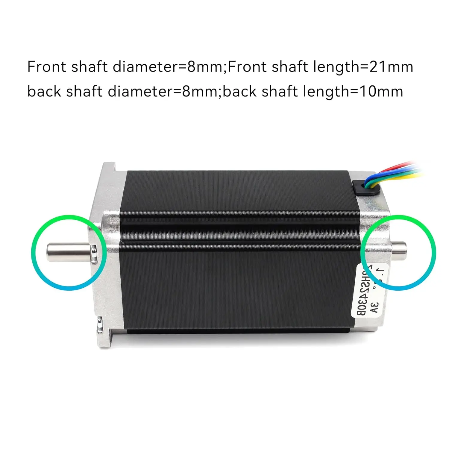 [Eu】 3 шт. или 4 шаговый двигатель Nema23 4-lead 425 Oz-in 112mm 280N. Cm 3A 8mm вал 23HS2430B двухвальный