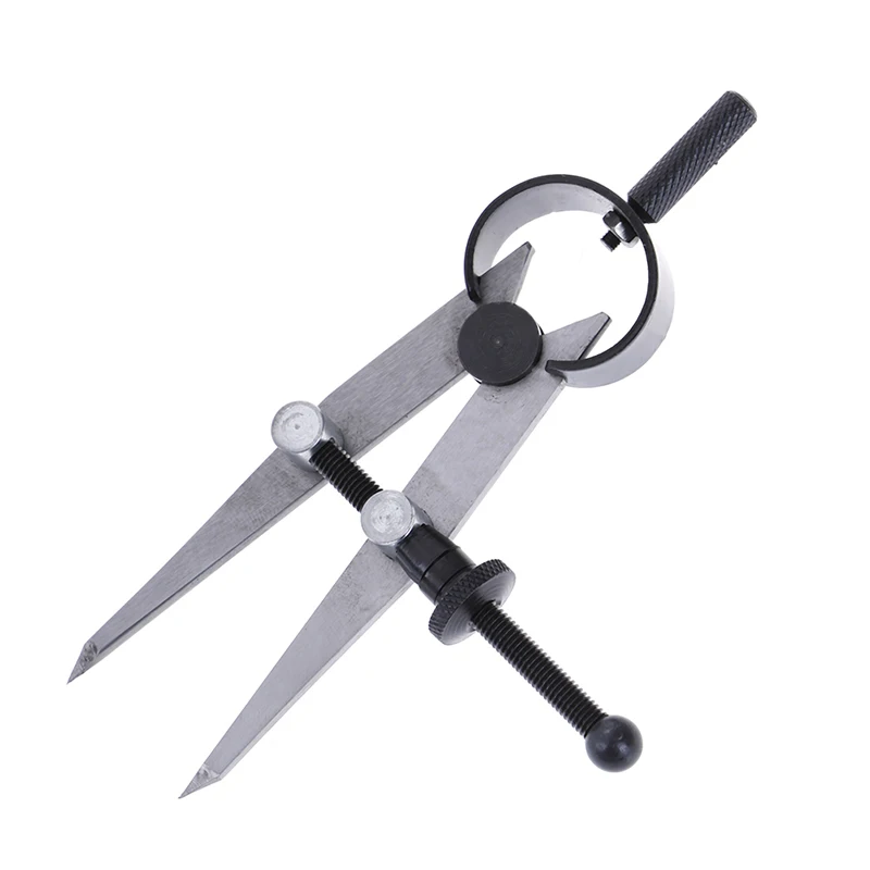 

1Pc Wheel Compass Carbon Steel Scriber Divider Leather Stitch Hole Distance Measure Compass Leather Divider Tool