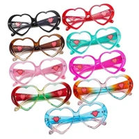 women anti blue light glasses personality rainbow color eyeglasses cut heart spectacles clear lens eyewear ornamental