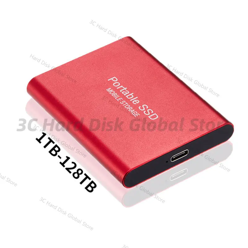 

1TB Portable SSD High-speed Mobile Solid State Drive 128TB SSD Hard Drives Disk USB 3.1 2TB External Storage Decives for Laptops