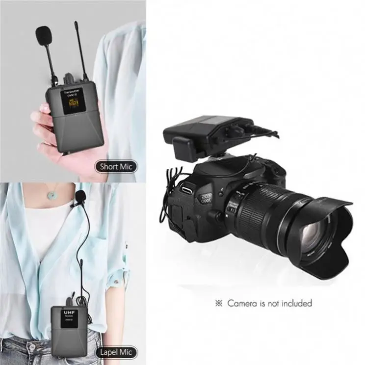

Factory OEM External DSLR Mic Wireless Microphone For Camera smartphone recording