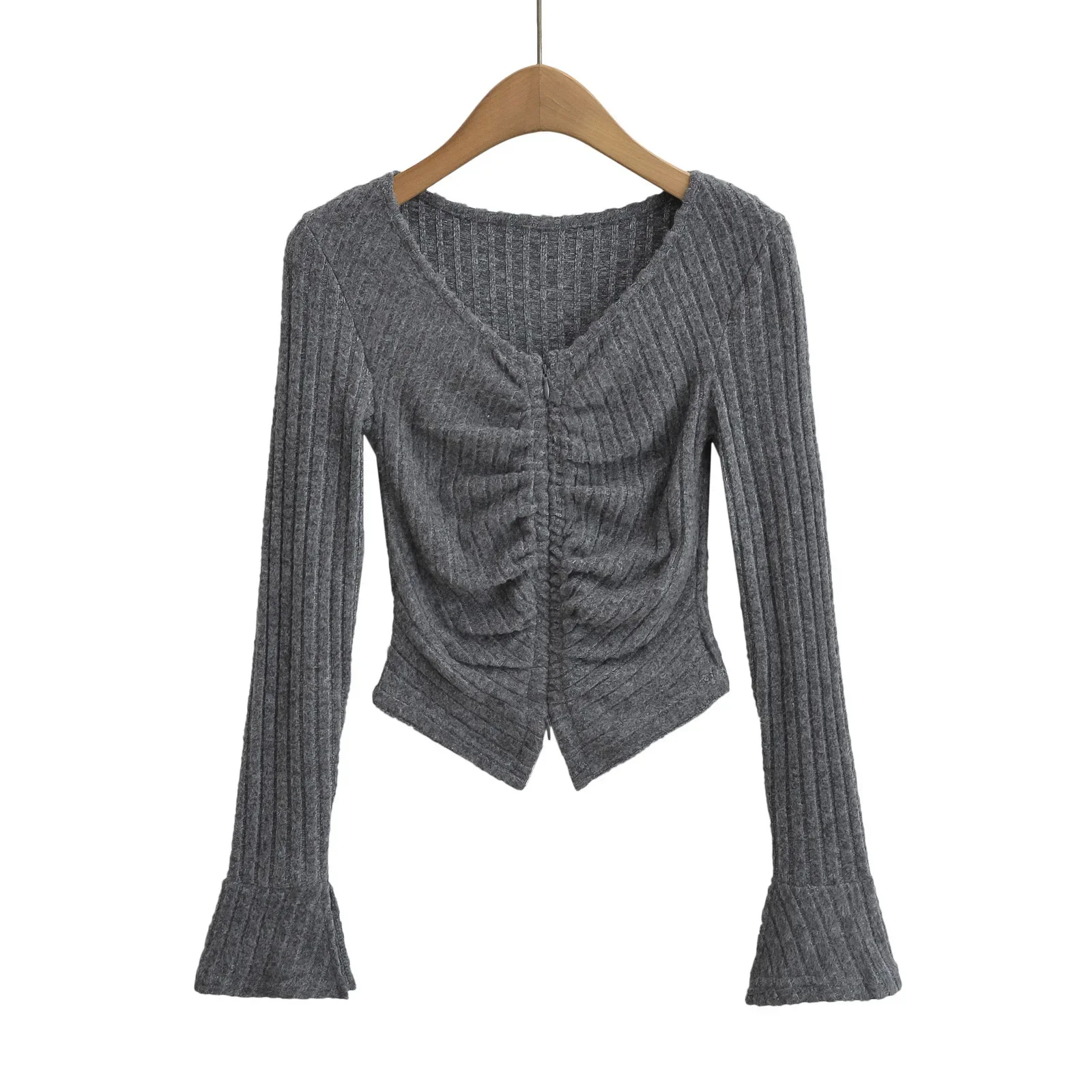 SAW Independent Station Slim Fit Вязаный топ с v-образным вырезом Pure Desire Эстетический