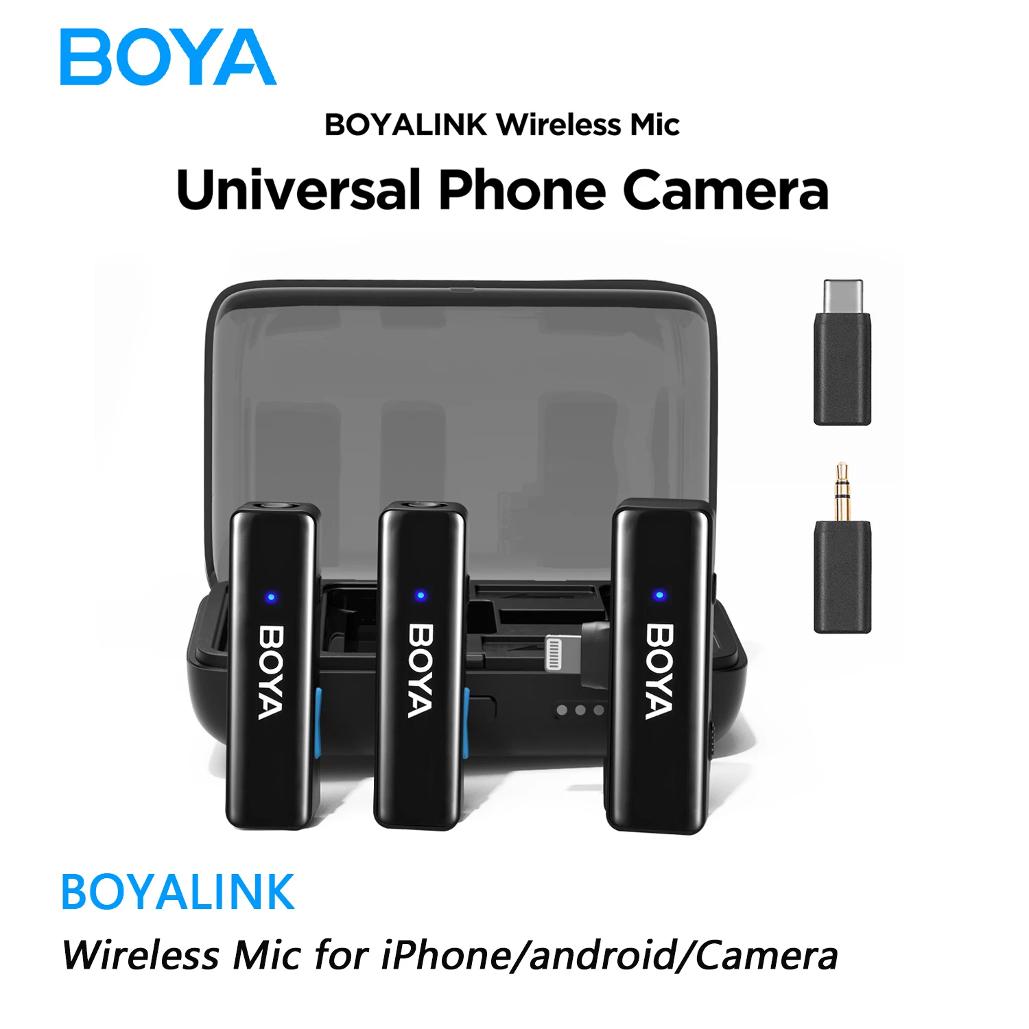 

Беспроводной петличный микрофон BOYA BOYALINK для iPhone, камеры Android, смартфона, вещания, прямой трансляции, Vlog с зарядным чехлом