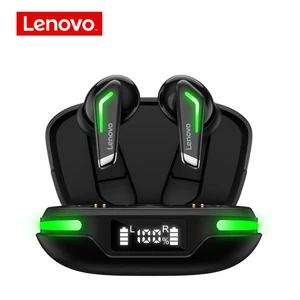 original lenovo gm3 bluetooth earphone wireless headphone with digital display tws low latency gaming headset noise cancelling free global shipping