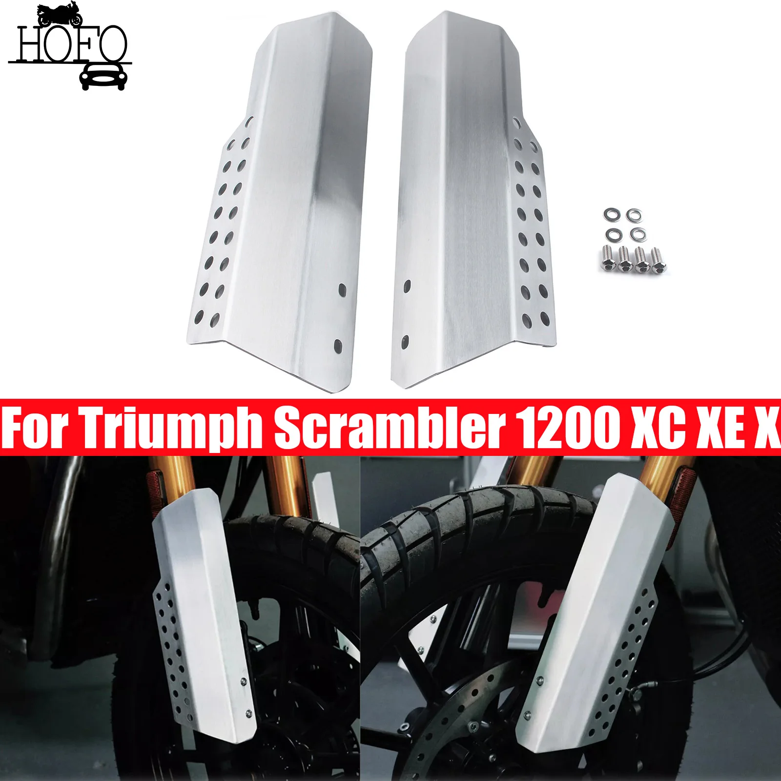 

Нижние чехлы на ножки вилки, дефлекторы, щитки для Triumph Scrambler 1200XC 2019-2023