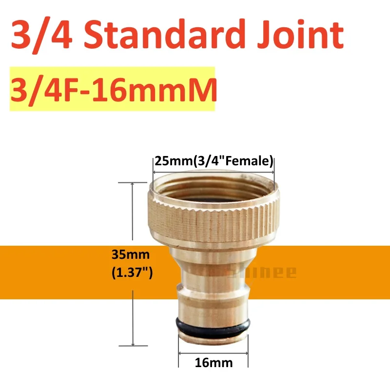 

Латунный быстроразъемный соединитель для шланга 1/2", 3/4", 1"
