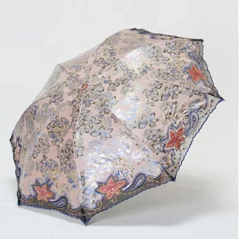 

Vintage Wedding Chinese Umbrella Water Resistant Woman Windproof Beach Umbrella Luxury Folding Pocket Ombrello Camping SY50RU