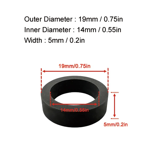 

5Pcs 19x14x5mm Rubber Pinch Roller Ring Cover For Tape Drives Recorder Cassette Deck Audio Walkman Stereo Player Accessories