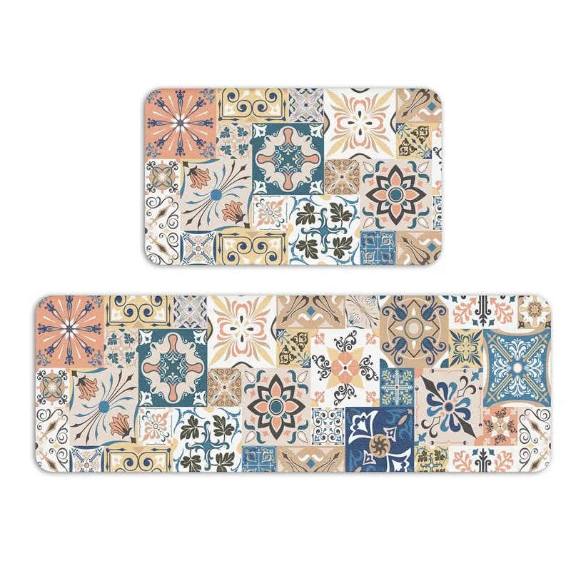 

Водонепроницаемый кухонный коврик BESTPRO в богемном стиле, противоскользящий напольный мат для кухни, гостиной, спальни