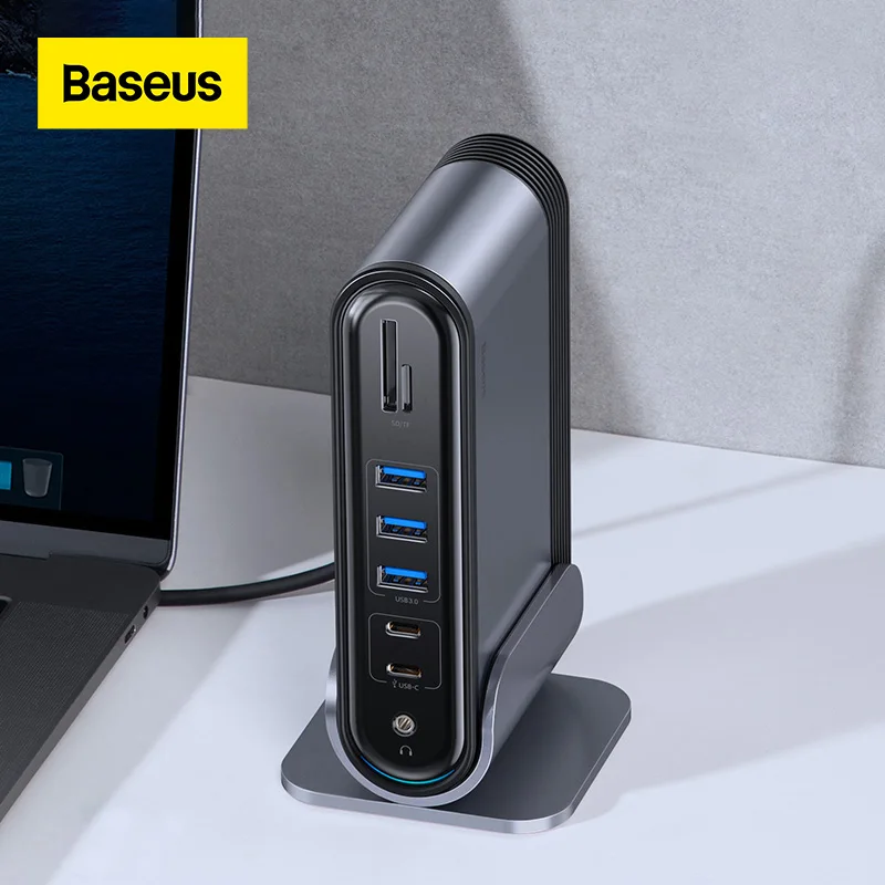 

Baseus USB C HUB Type C to Multi HDMI-compatible USB 3.0 with Power Adapter Docking Station for MacBook Pro RJ45 OTG USB HUB