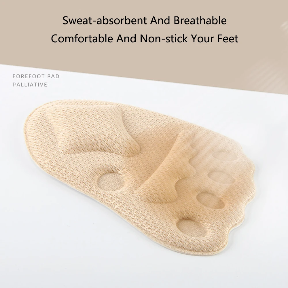 Memory Foam Half Insoles for Shoes Inserts Forefoot Cushion Pads for Women Shoes Adjust Size Anti-slip Comfort Inner Soles