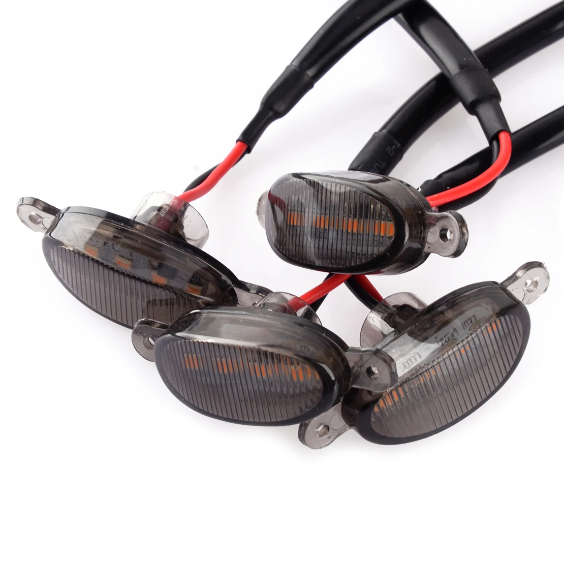

4Pcs Smoked Black Lens Car Front Grille LED Light DRL Fit For Dodge Journey 2009-2012 2013 2014 2015 2016 2017 2018 2019 2020